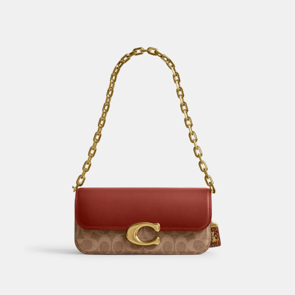 Coach Idol Bag 23 in Signature Canvas in Tan Rust